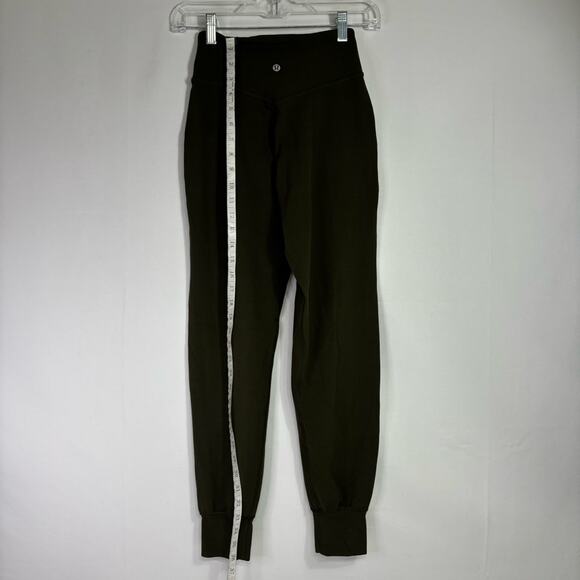 Lululemon Olive Green Align High Rise Jogger Leggings Size 2 OO0788 - Picture 2 of 5